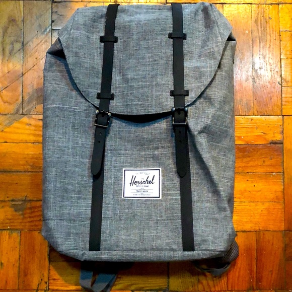 NWOT Herschel Supply Co. Classic Little America Backpack Raven Crosshatch Bak - Picture 3 of 14
